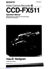 Sony CCD-FX511 Operation Manual