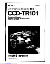Sony Handycam CCD-TR101 Operation Manual
