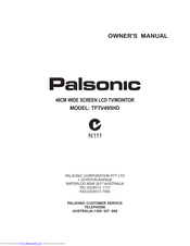 Palsonic TFTV495HD Owner's Manual