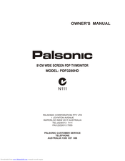 Palsonic PDP3280HD Owner's Manual