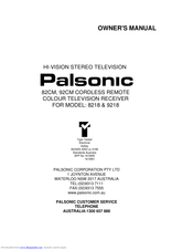 Palsonic 8218 Owner's Manual