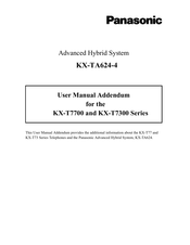 Panasonic KX-T7740 User Manual Addendum
