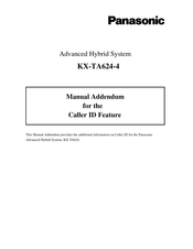 Panasonic KX-TA624-4 Manual Addendum