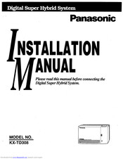 Panasonic KX-TD30870 Installation Manual