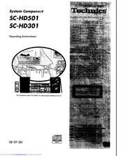 Technics SB-HD501 Operating Instructions Manual