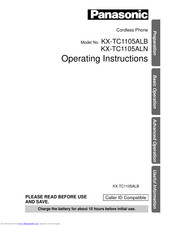 Panasonic KX-TC1105ALB Operating Instructions Manual