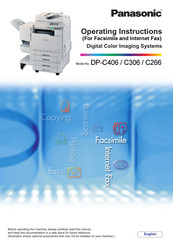 Panasonic DP-C406 Operating Instructions Manual