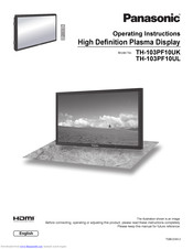 Panasonic TH-103PF10UL Operating Instructions Manual