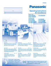 Panasonic CU-4E23CBPG Operating Instructions Manual