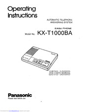 Panasonic EASA-PHONE KX-T1000BA Operating Instructions Manual