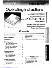 Panasonic EASA-PHONE KX-T1427BA Operating Instructions Manual