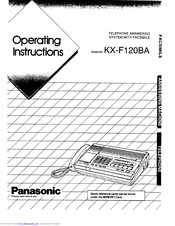 Panasonic KX-F120BA Operating Instructions Manual