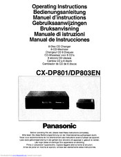Panasonic CX-DP801EN Operating Instructions Manual