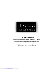 Parasound Halo C1 Controller Addendum Owner's Manual