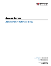 Patton electronics Access Server Administrator's Reference Manual