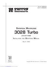 Patton electronics 3028 Turbo Installation And Operator's Manual