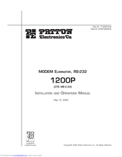 Patton electronics CTS ME-V.24 Installation And Operation Manual