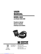Patton electronics 2035-25M User Manual