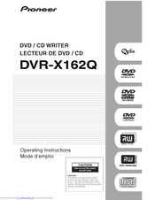 Pioneer DVR-X162Q Operating Instructions Manual