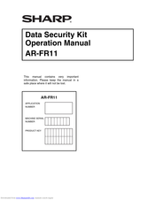 Sharp AR-FR11 Operation Manual