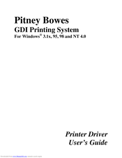 Pitney Bowes GDI Printing System User Manual