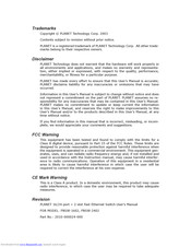 Planet FNSW-1602 User Manual