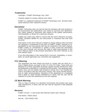 Planet FNSW-2402S User Manual