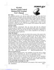 POSIFLEX FT-6315 User Manual