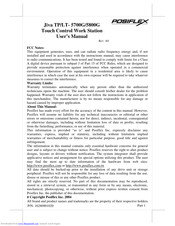 POSIFLEX Jiva TP-5800G User Manual