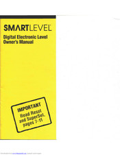 Wedge Innovations SmartLevel Owner's Manual