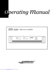 Audioplex HD-100 Operating Manual