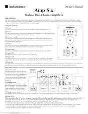 AudioSource Amp Six Owner's Manual