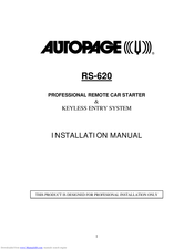 Autopage RS-620 Installation Manual