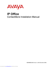 Avaya IP Office ContactStore Installation Manual