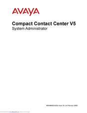 Avaya Compact Contact Center V5 System Administrator Manual