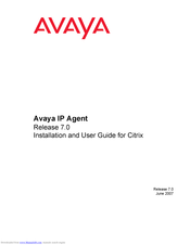 Avaya IP Agent 7.0 Installation And User Manual