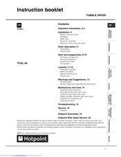 Hotpoint TCAL 83 Instruction Booklet