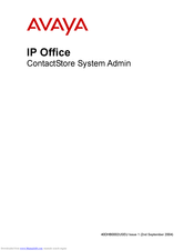 Avaya IP Office ContactStore System Admin User Manual