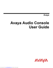 Avaya Audio Console User Manual