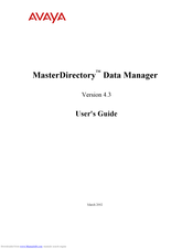 Avaya MasterDirectory User Manual