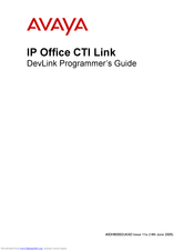 Avaya IP Office CTI Link Programmer's Manual