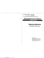 Daewoo DWD-NT1211SC Owner's Manual