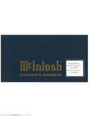 McIntosh MEQ451 Owner's Manual