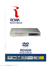 ROWA RDV650 Owner's Manual
