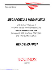 Equinox Systems MEGAPLEX/2 Read This First Manual
