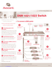 Avocent DSR 1021 Quick Installation Manual