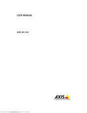Axis M1104 User Manual