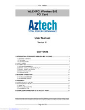 Aztech WL630PCI User Manual