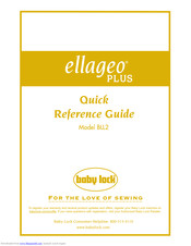 Baby Lock Ellageo PLUS BLL2 Quick Reference Manual