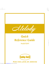 Baby Lock Melody BLMY Quick Reference Manual